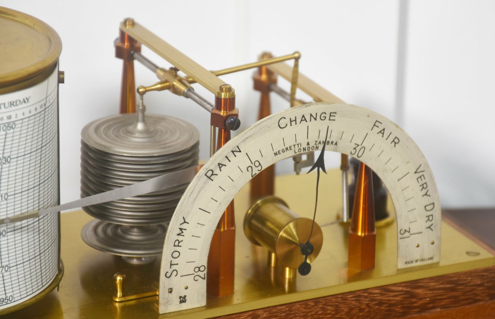 Mahogany Cased Barograph And Barometer By Negretti & Zambra photo Home Decor