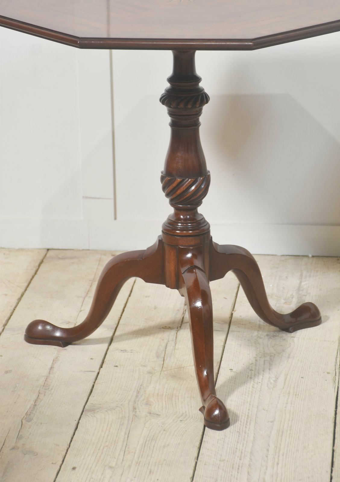 Pair Of Inlaid Mahogany Tripod Tables photo buy