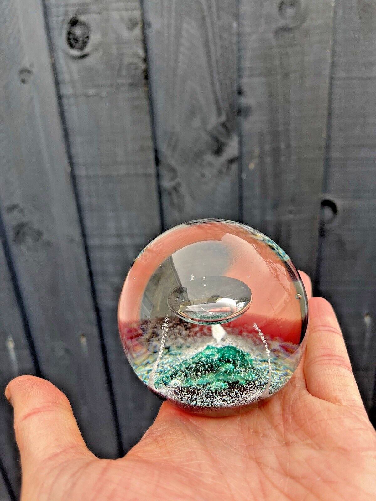 C1986 Caithness Glass Limited Edition 750 Star Ship C. Terris Paperweight Ct 445 photo vintage