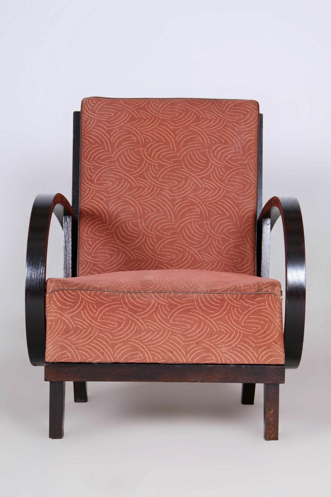 Restored Art Deco Armchair, By Jindrich Halabala, Up Zavody, Czech, 1930s photo vinterior