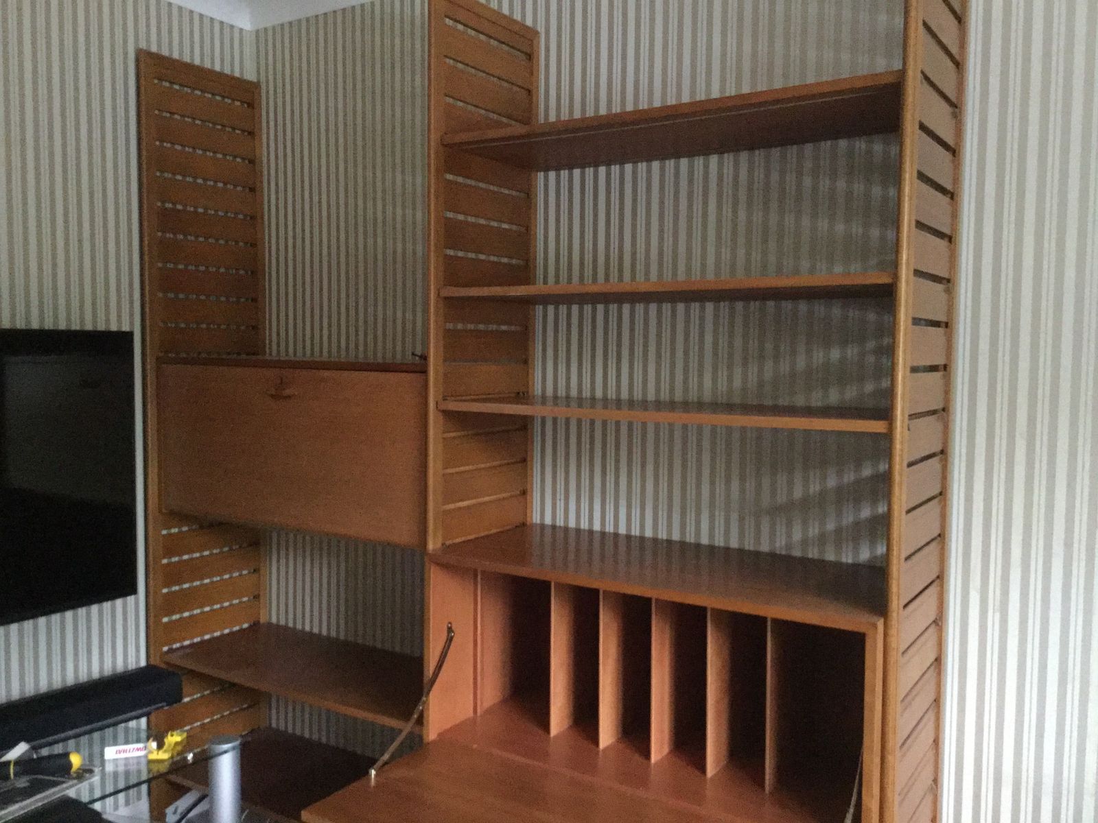 Ladderax, Four Ladders, Two Cabinets, Seven Shelves, All In Teak photo furniture