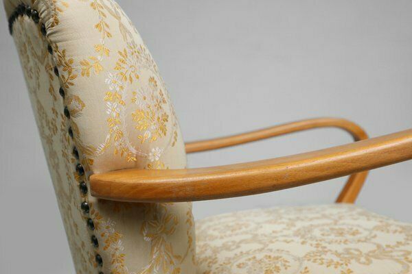 Art Deco Armchair In Beech Wood, France, 1940s photo 1196.0