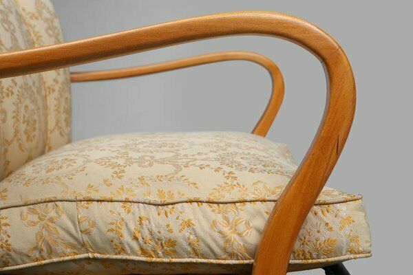 Art Deco Armchair In Beech Wood, France, 1940s photo vinterior