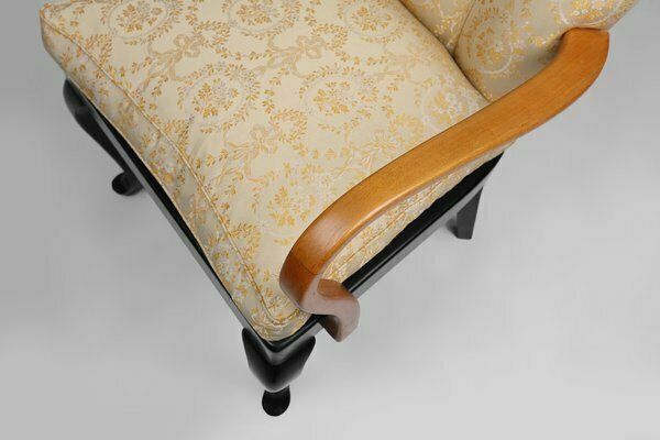 photo furniture Art Deco Armchair In Beech Wood, France, 1940s