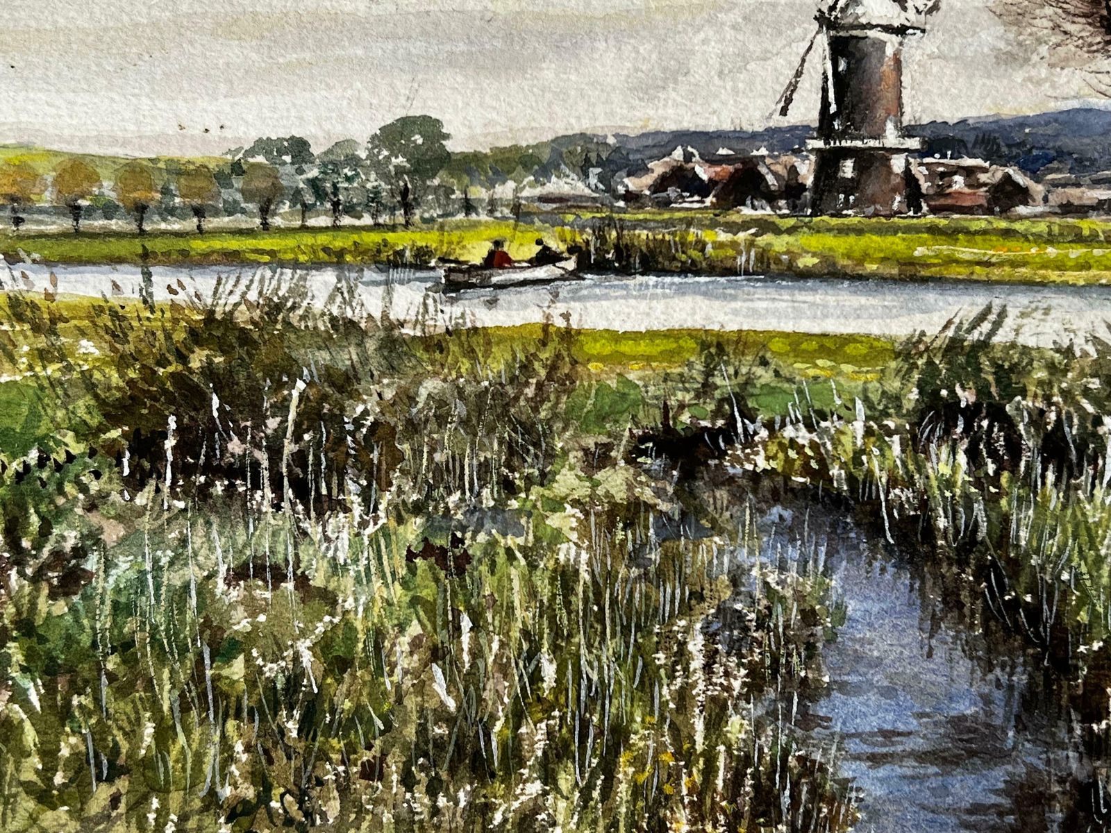 Norman A Olleymallard Ducks Flying Over The Marshes Past The Mill Beyond photo buy