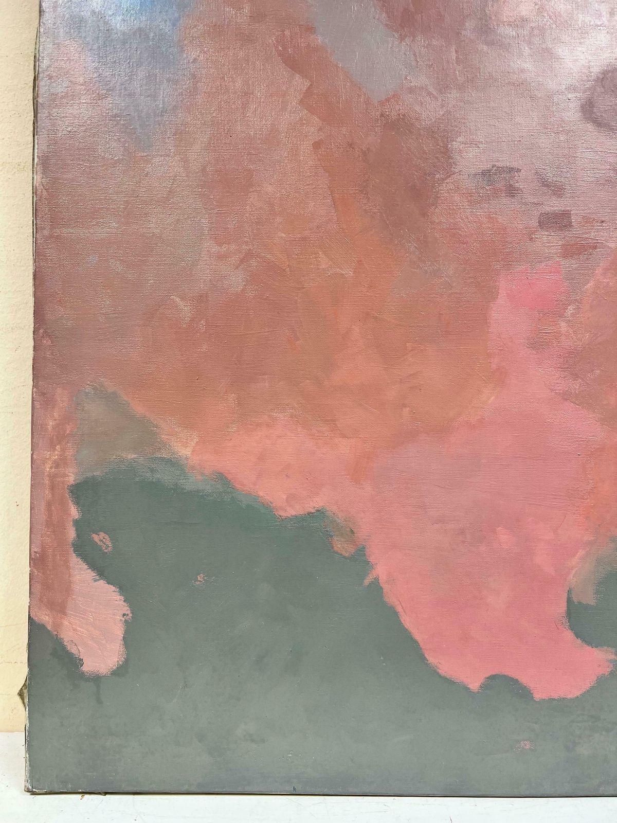 20th Century French Schoolhuge French Modern Abstract Painting   Pink & Blue Clouds Sky photo buy