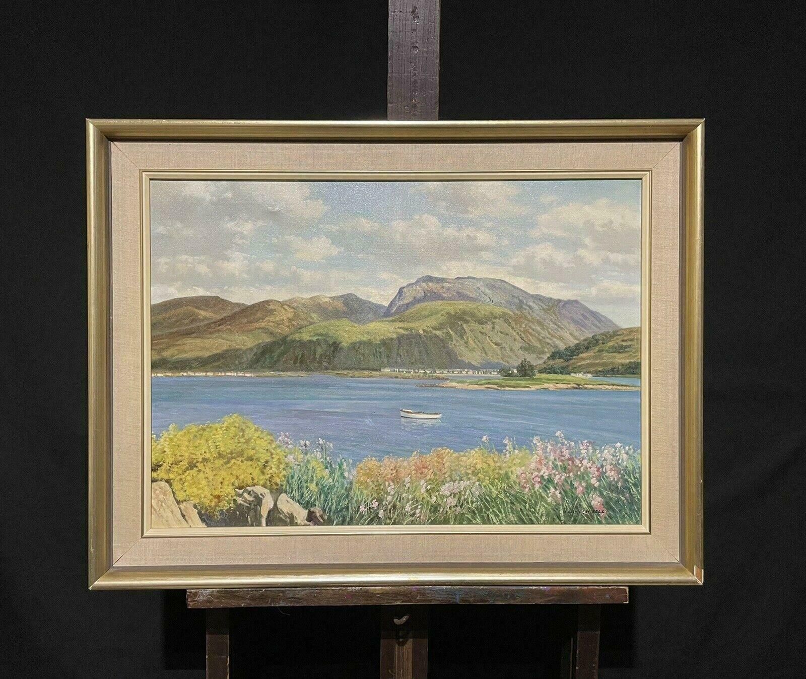 W. Lambert Bellcoastal Cliff Top Seascape Landscape Signed British Oil Painting photo furniture