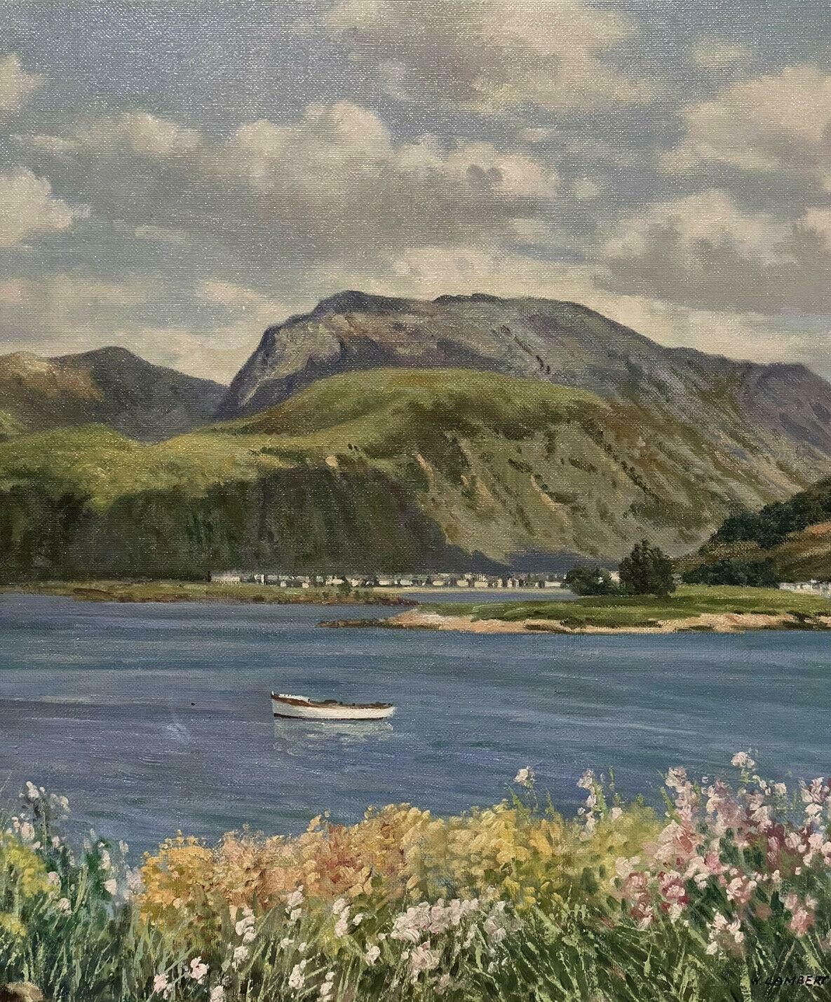 W. Lambert Bellcoastal Cliff Top Seascape Landscape Signed British Oil Painting photo Art