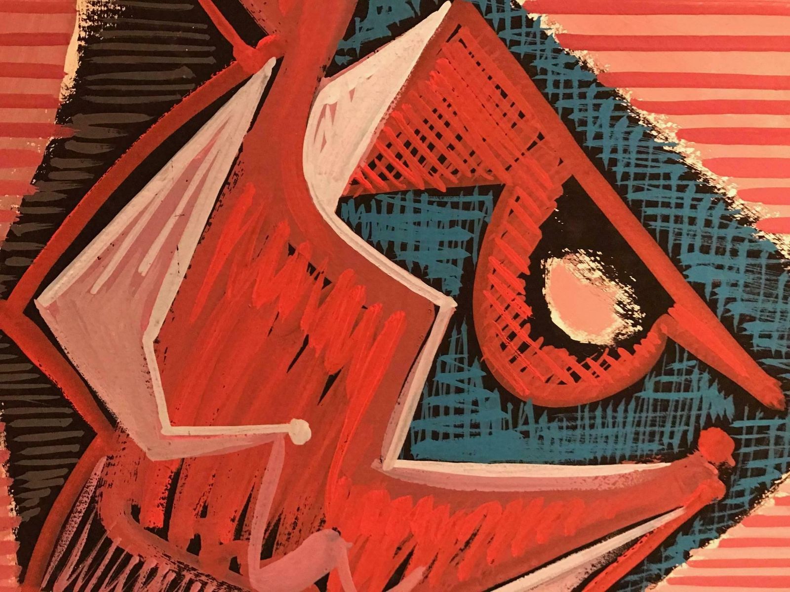 Roger Hersonfrench Cubist Abstract Painting   Picasso Influence   Signedcirca 1980's photo for sale