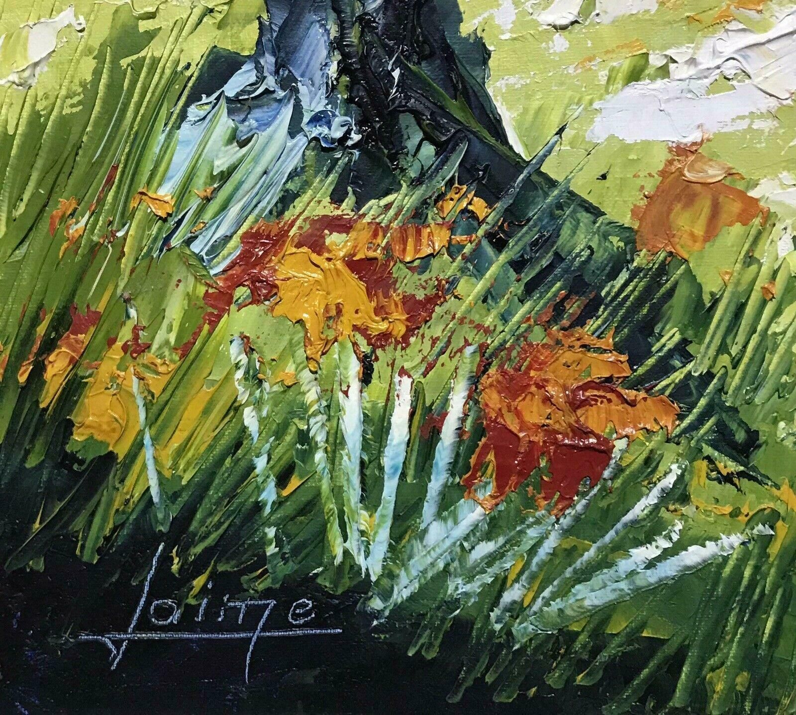 Gerard Laimeprovencal Landscape Large Vintage French Post Impressionist Signed Oil Painting photo buy