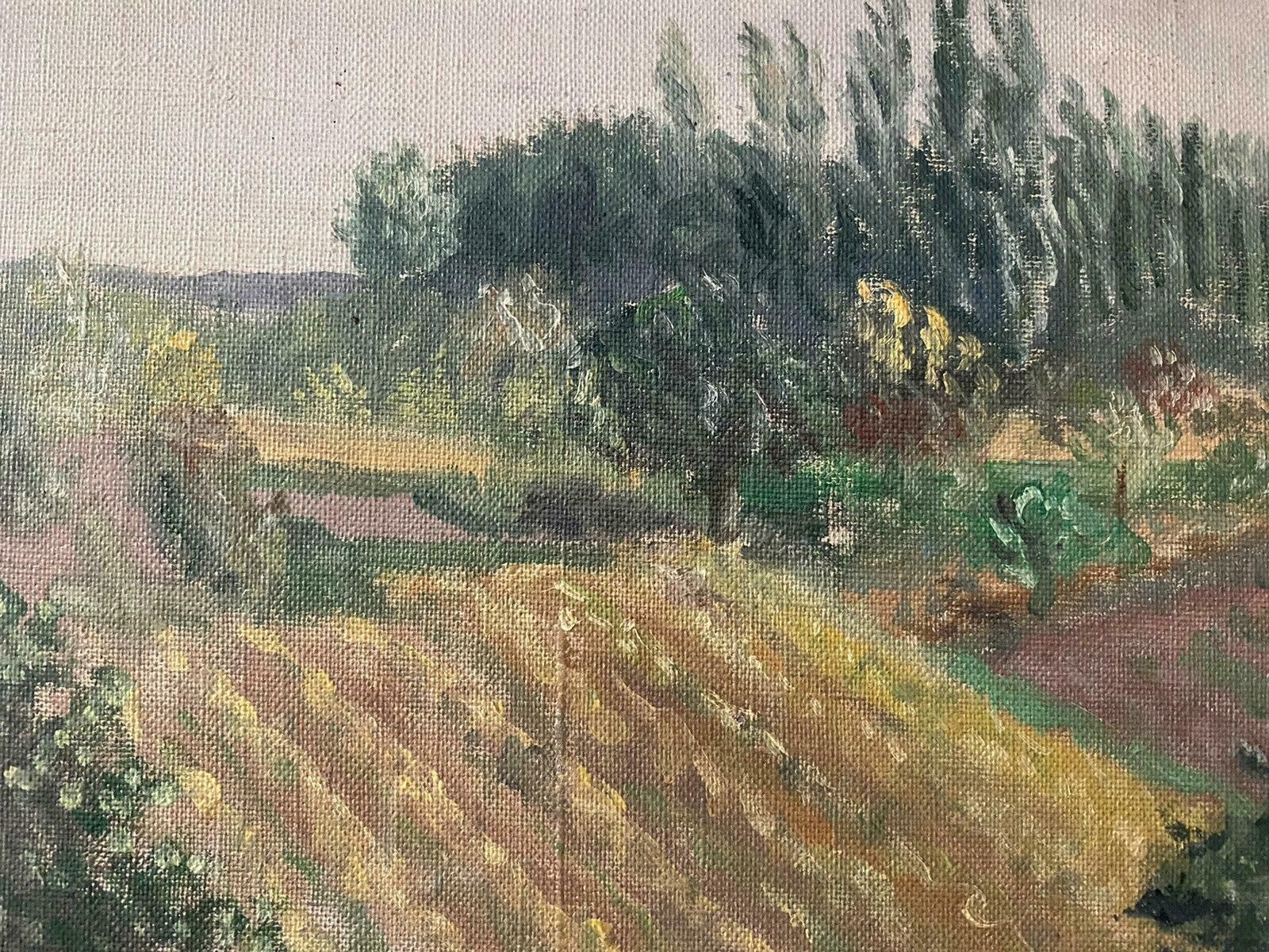 Genevieve Zondervan (1922 2013)genevieve Zondervan (1922 2013) French Oil Painting   Windswept Rural Viewc. 1990's photo furniture