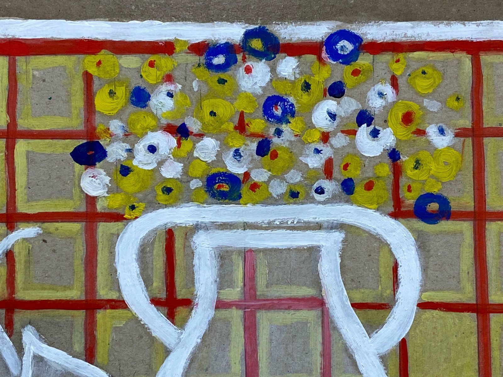Marika Eversfieldmodern British Abstract Painting Still Life Flowers & Fruit photo buy