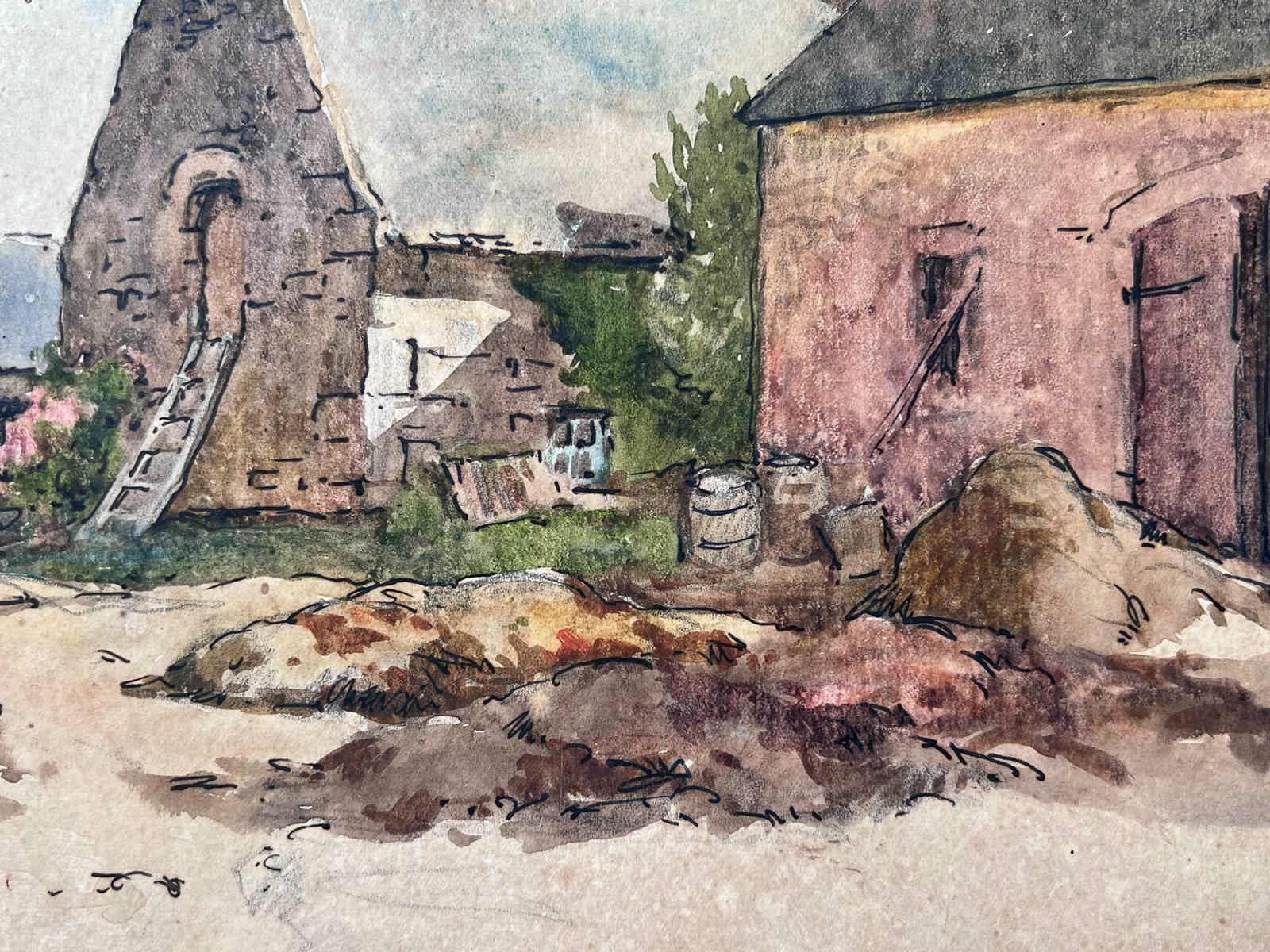 Jean Laforguemid 20th Century French Post Impressionist Painting Muddy Farmyard photo furniture