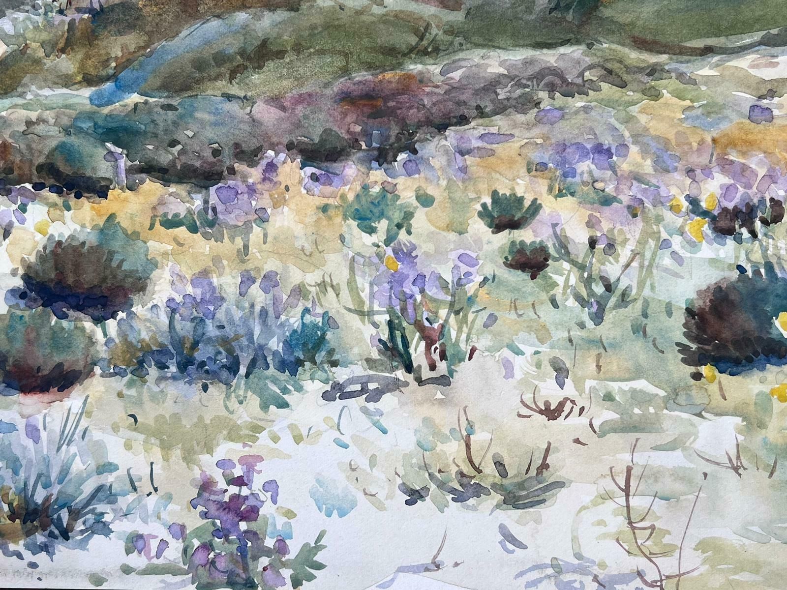 Jean Laforguemid 20th Century French Post Impressionist Painting Floral Hill Along The Beach photo furniture