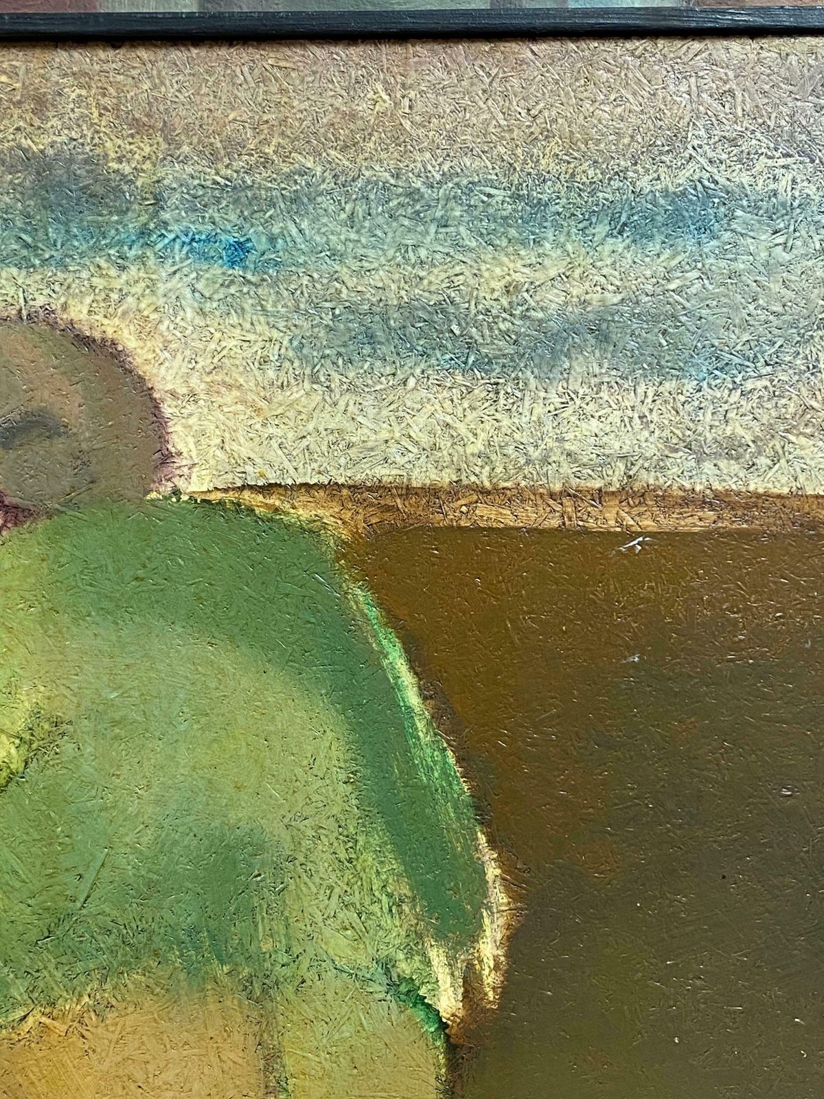 Andreslarge French Surrealist Oil Painting Male Figurative Scene C. 1970s photo 997.0