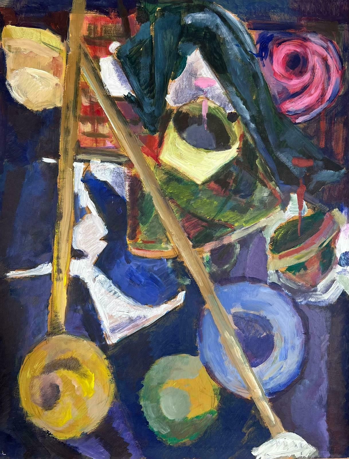 Guy Nicod Colourful Interior Abstract French Still Life Modernist Painting