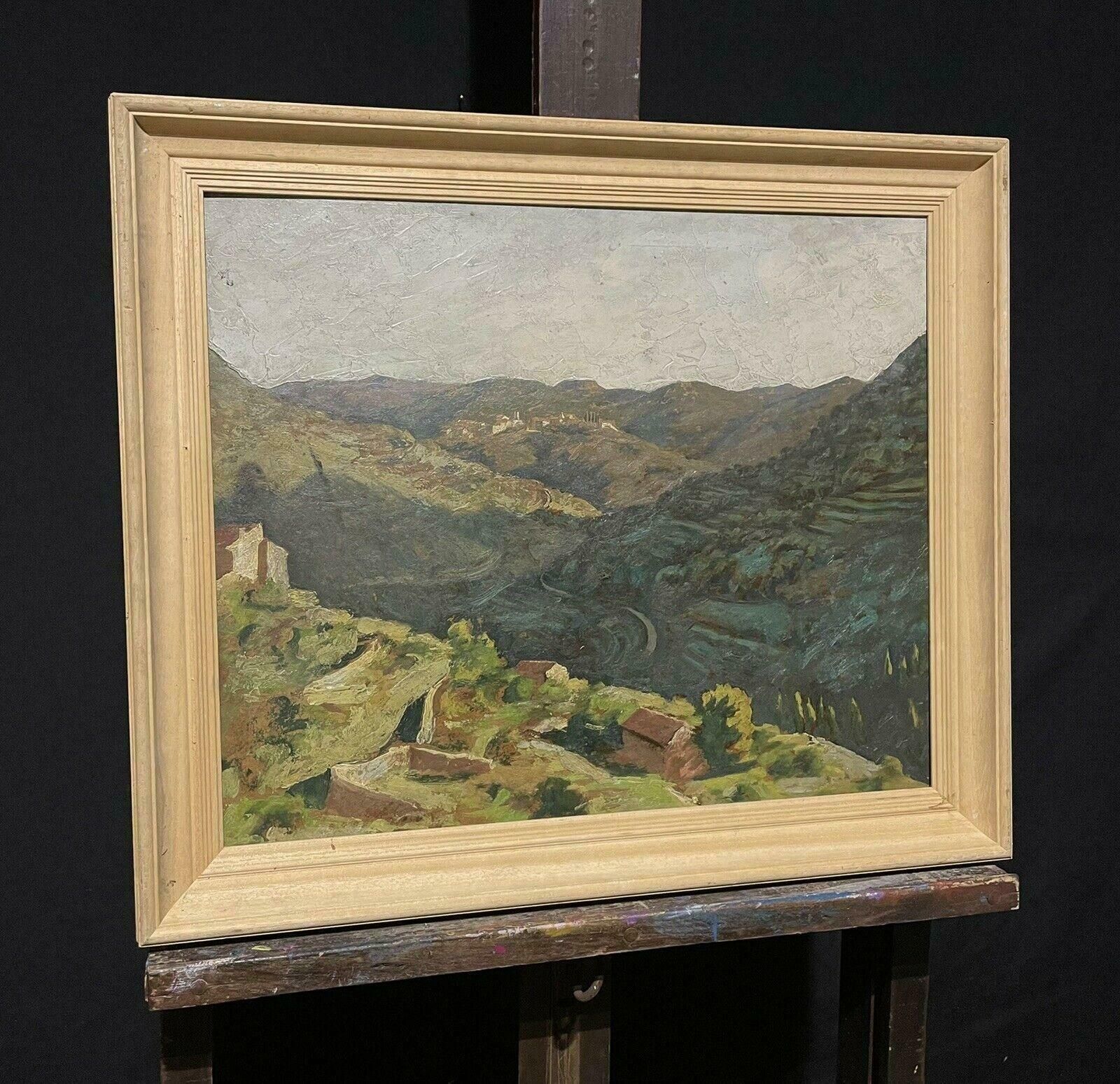 Paul Bretpaul Bret (1902 1956) Large Impressionist Oil Greek Landscape Atmosphericmid 20th photo furniture