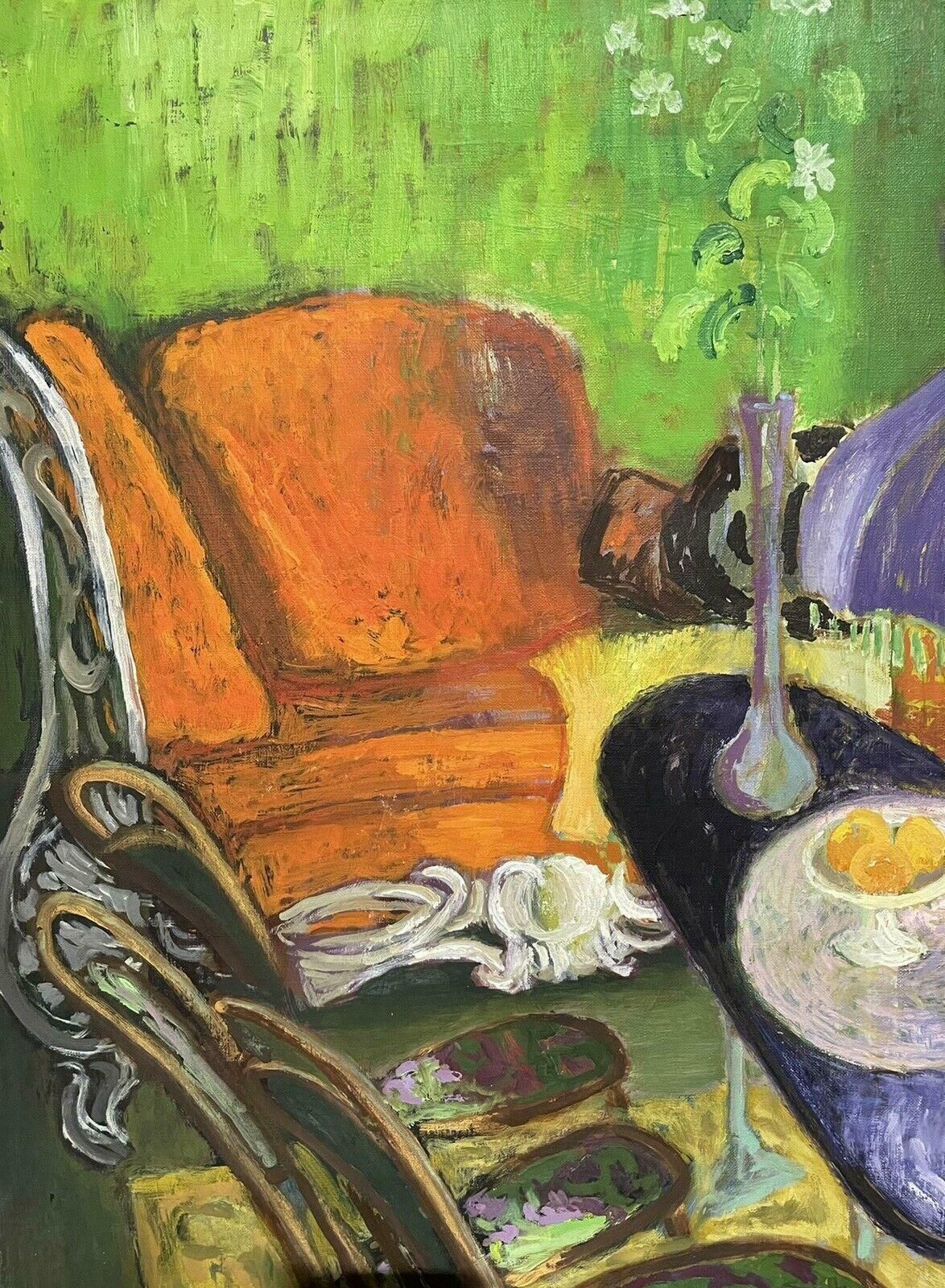 Robert Surcoufrobert Surcouf (1915 2012) Huge Signed French Modernist Oil   Interior Scene photo for sale