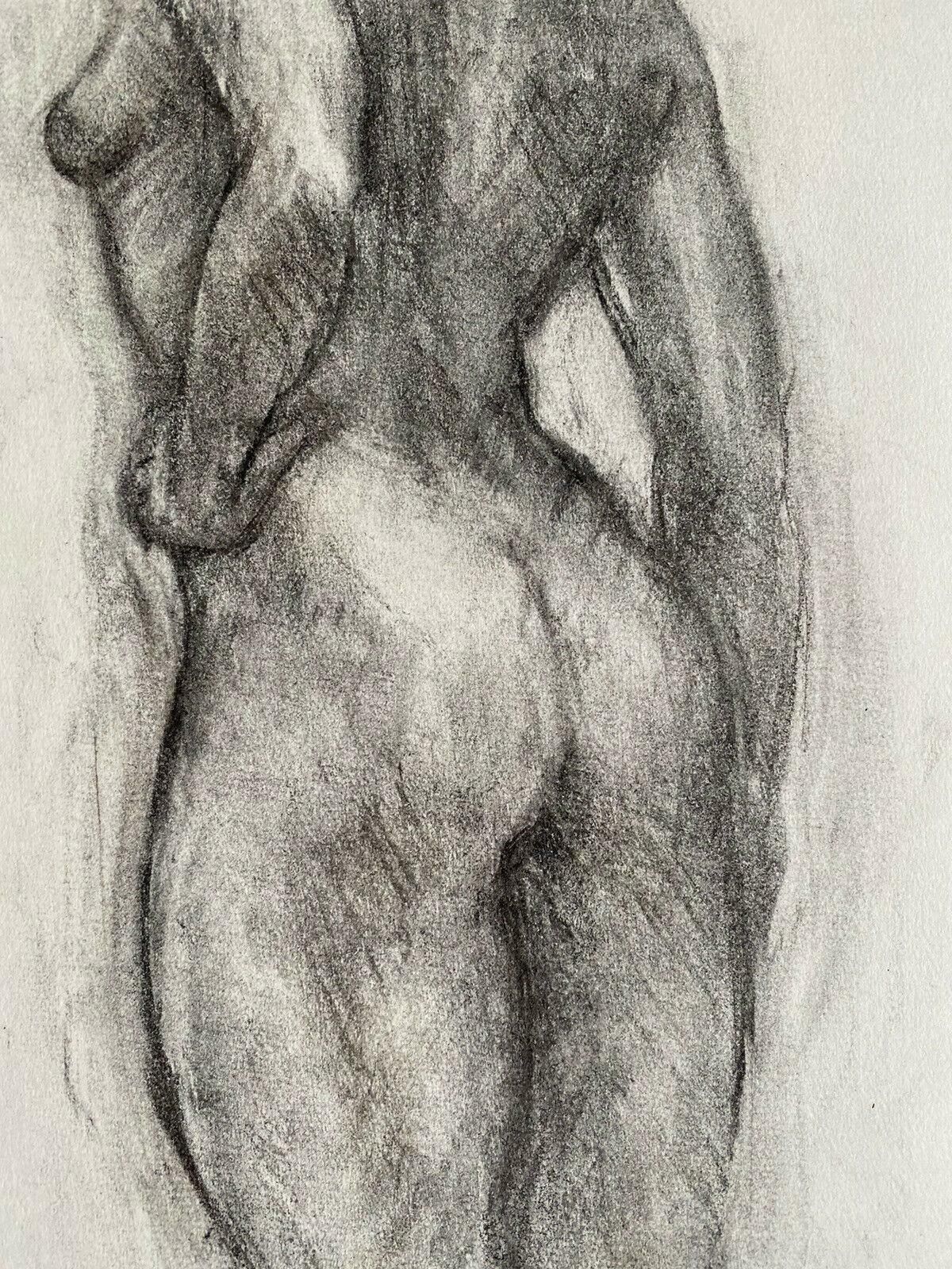 Claude Lagoucheclaude Lagouche (1943 2020) Original 1960s French Charcoal Drawing   Nudec. 1960's photo Art