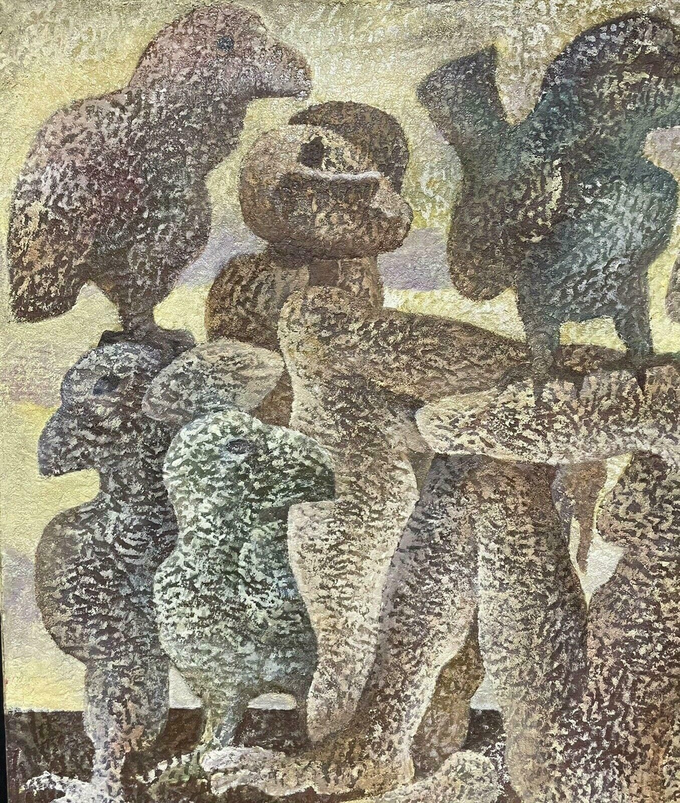 Russian Schoolhuge Russian Surrealist Abstract Figurative Oil Painting   Signed & Dated 20012001 photo for sale