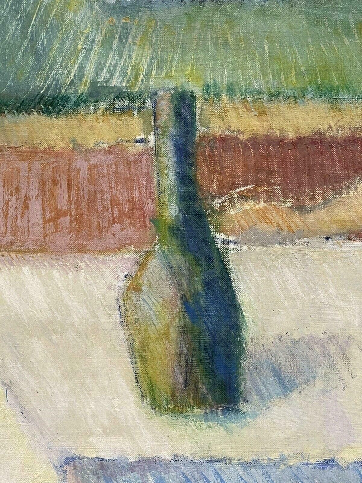 Swedish Schoolswedish Mid 20th Century Huge Oil Painting   Figure Drinking At Bistro Table20th Century photo furniture