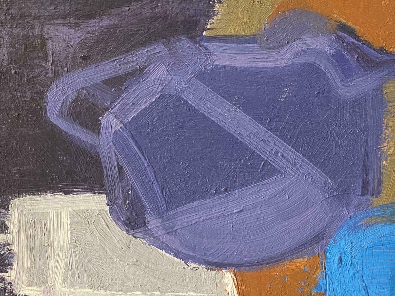 Elisabeth Hahn20th Century German Modernist Oil Painting Still Life Objects In Color20th Century photo for sale