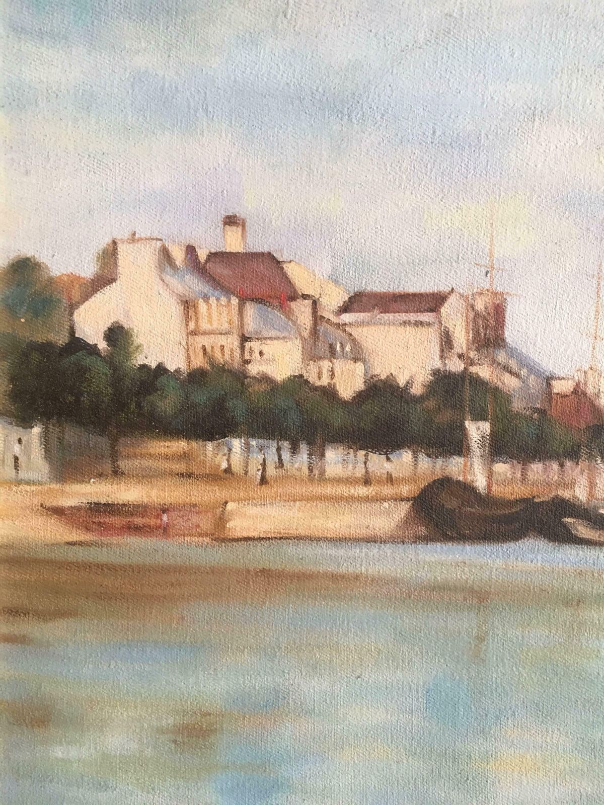 Unknownelegant Lady By French River, Large Oilc.2000 photo Art