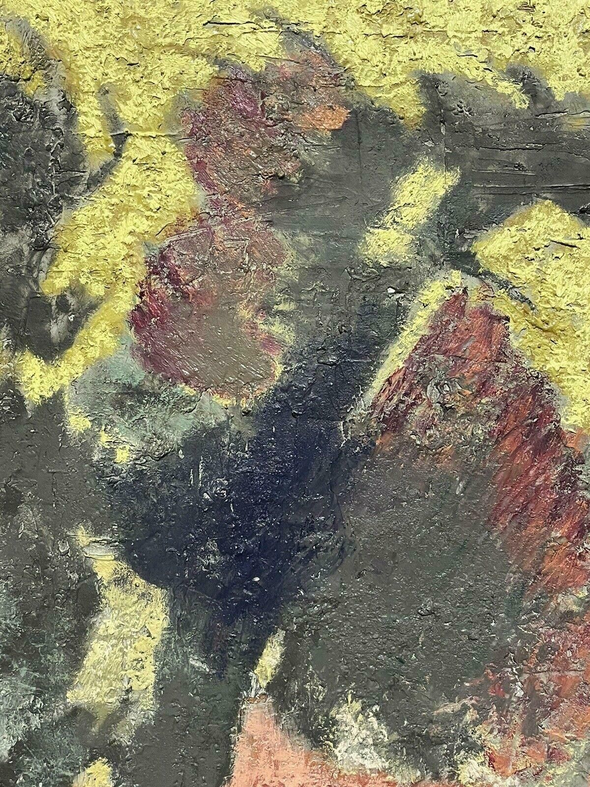 Unknown1960's French Modernist Signed Oil Painting   Sun Scorched Landscape photo for sale