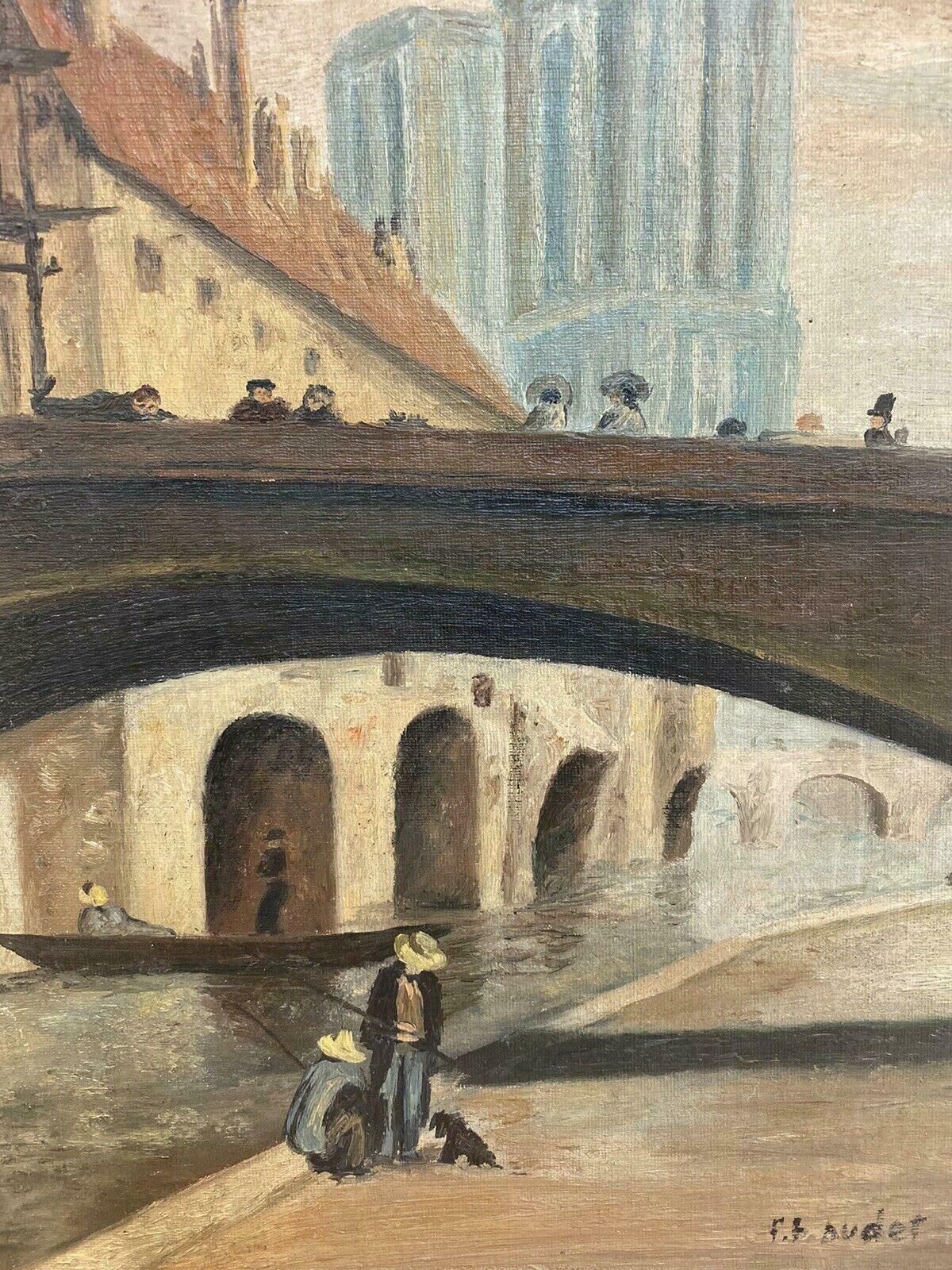 Fernand Audetfernand Audet (1923 2016) French Impressionist Oil Paris Notre Dame River Seinemid 20th Century photo Art