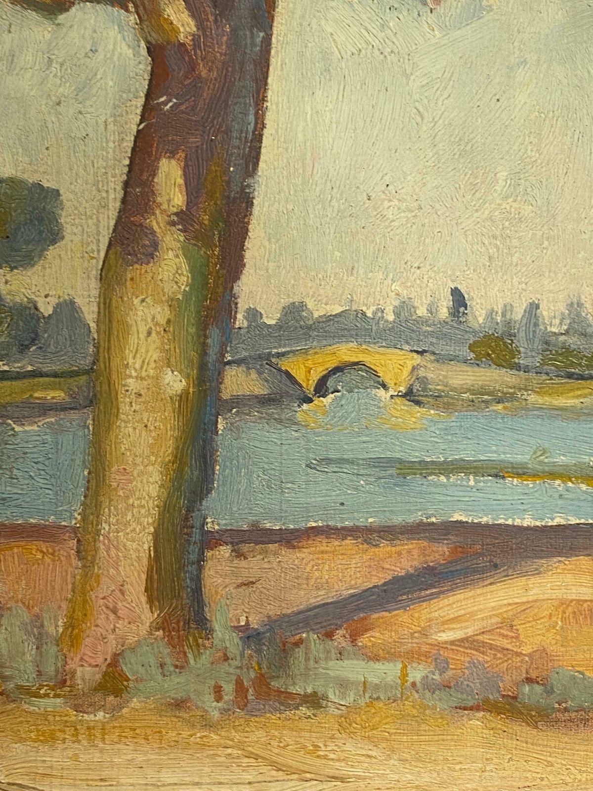 Rene Hutetrene Hutet (1907 1994) French Impressionist Oil   River Landscape Provencemid Century photo Art