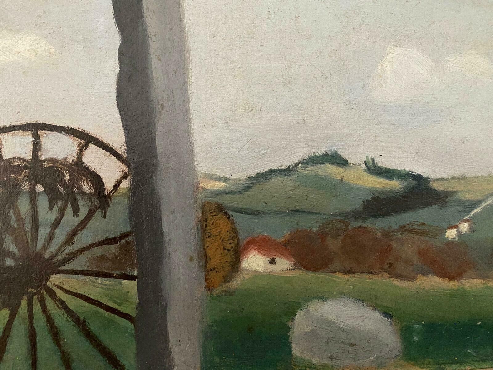 Genevieve Zondervan (1922 2013)genevieve Zondervan (1922 2013) French Oil Painting   Farm Barn & Landscape Viewc. 1990's photo for sale