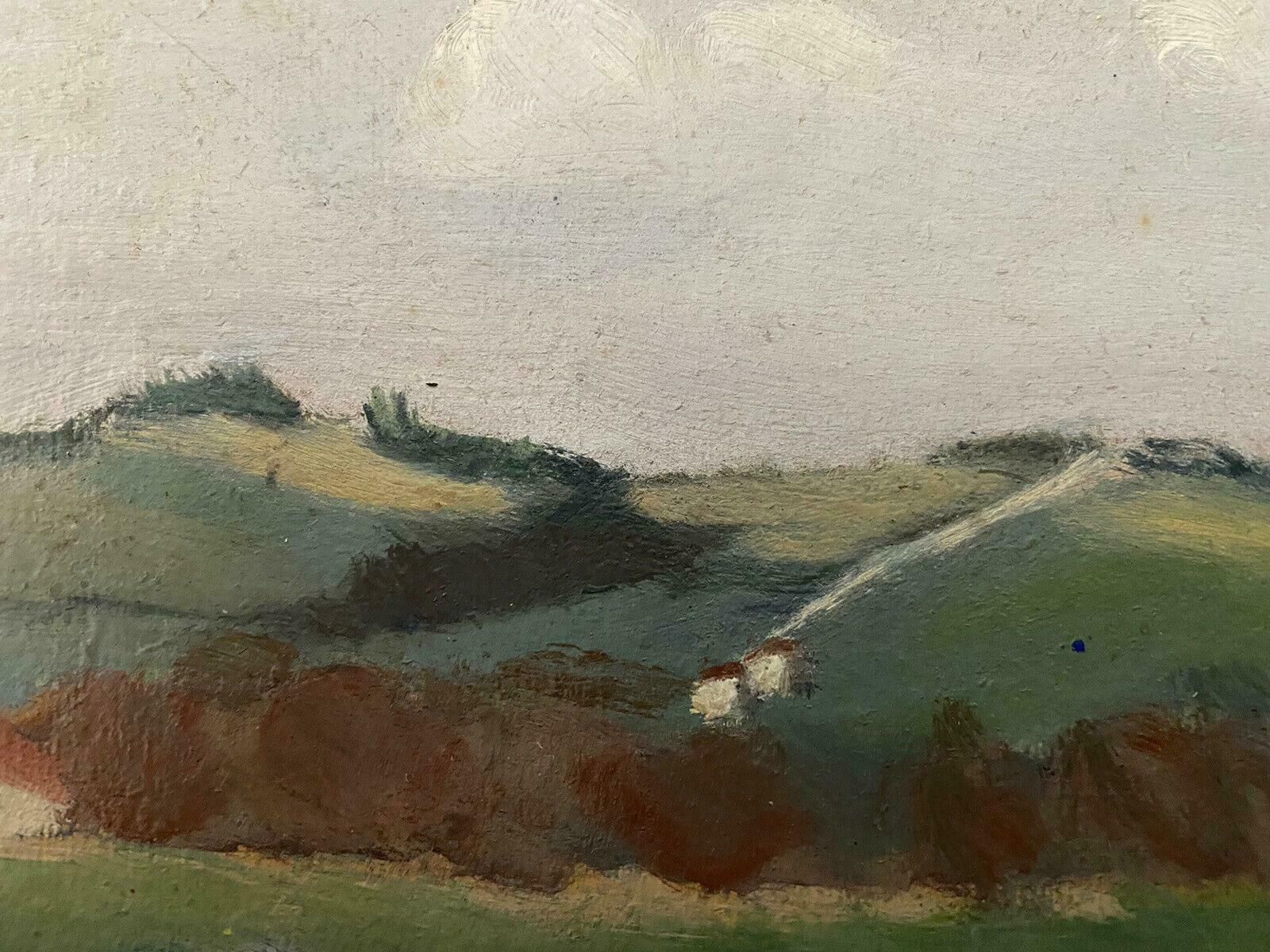 Genevieve Zondervan (1922 2013)genevieve Zondervan (1922 2013) French Oil Painting   Farm Barn & Landscape Viewc. 1990's photo 485.0
