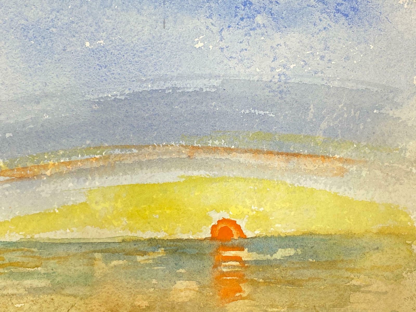 Akos Birosunset Over The Sea, French Expressionist Original Paintingc.1980s photo furniture