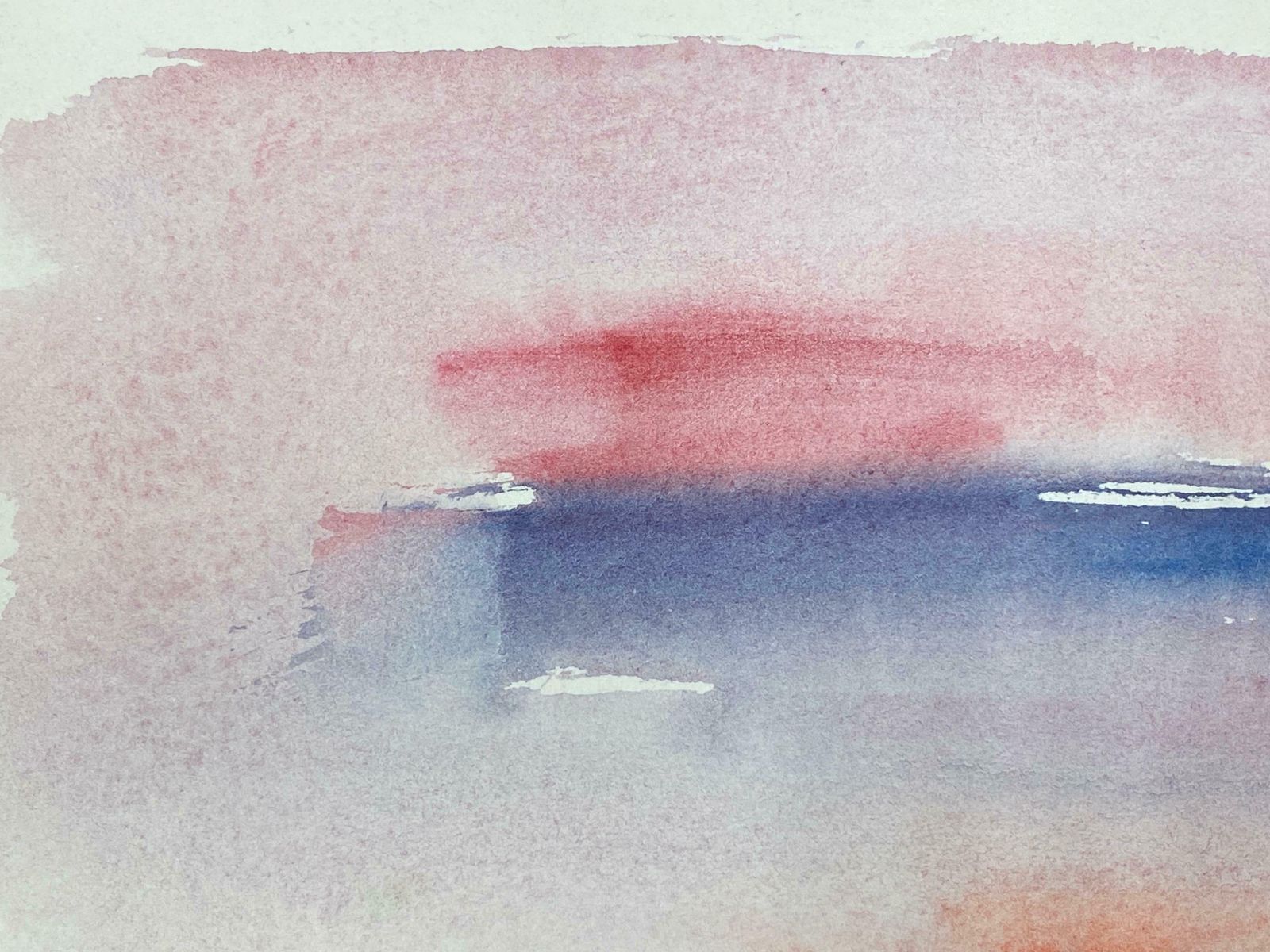 Akos Birocolourful Abstract Sunset Sky, French Expressionist Original Paintingc.1980s photo 383.0
