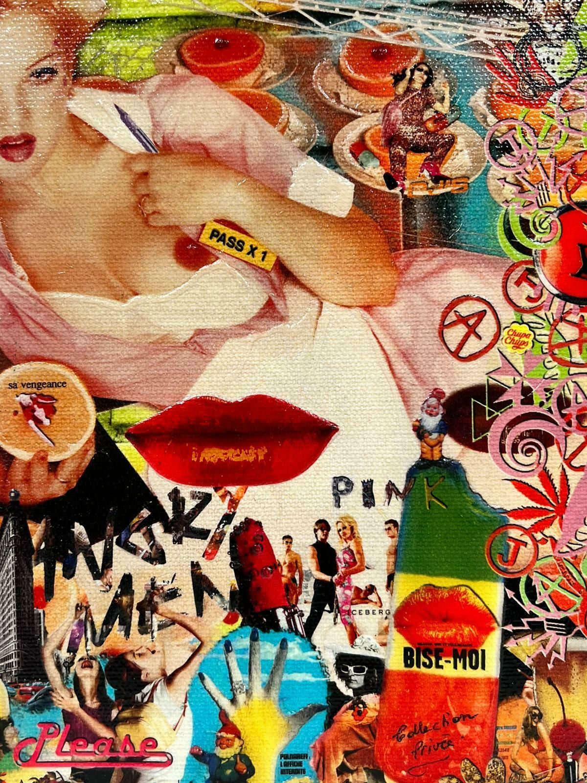 French Schoolcontemporary French Pop Art Nude Collage Artwork photo Art