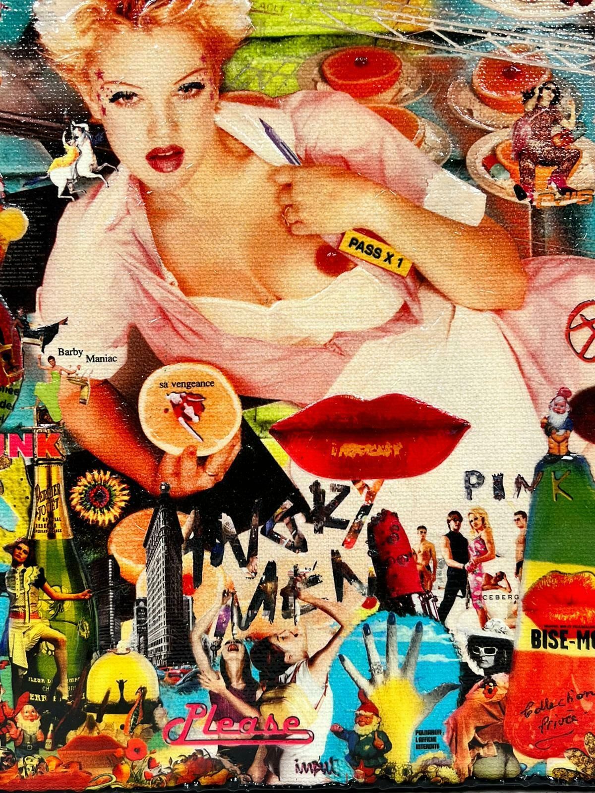 French Schoolcontemporary French Pop Art Nude Collage Artwork photo 664.0
