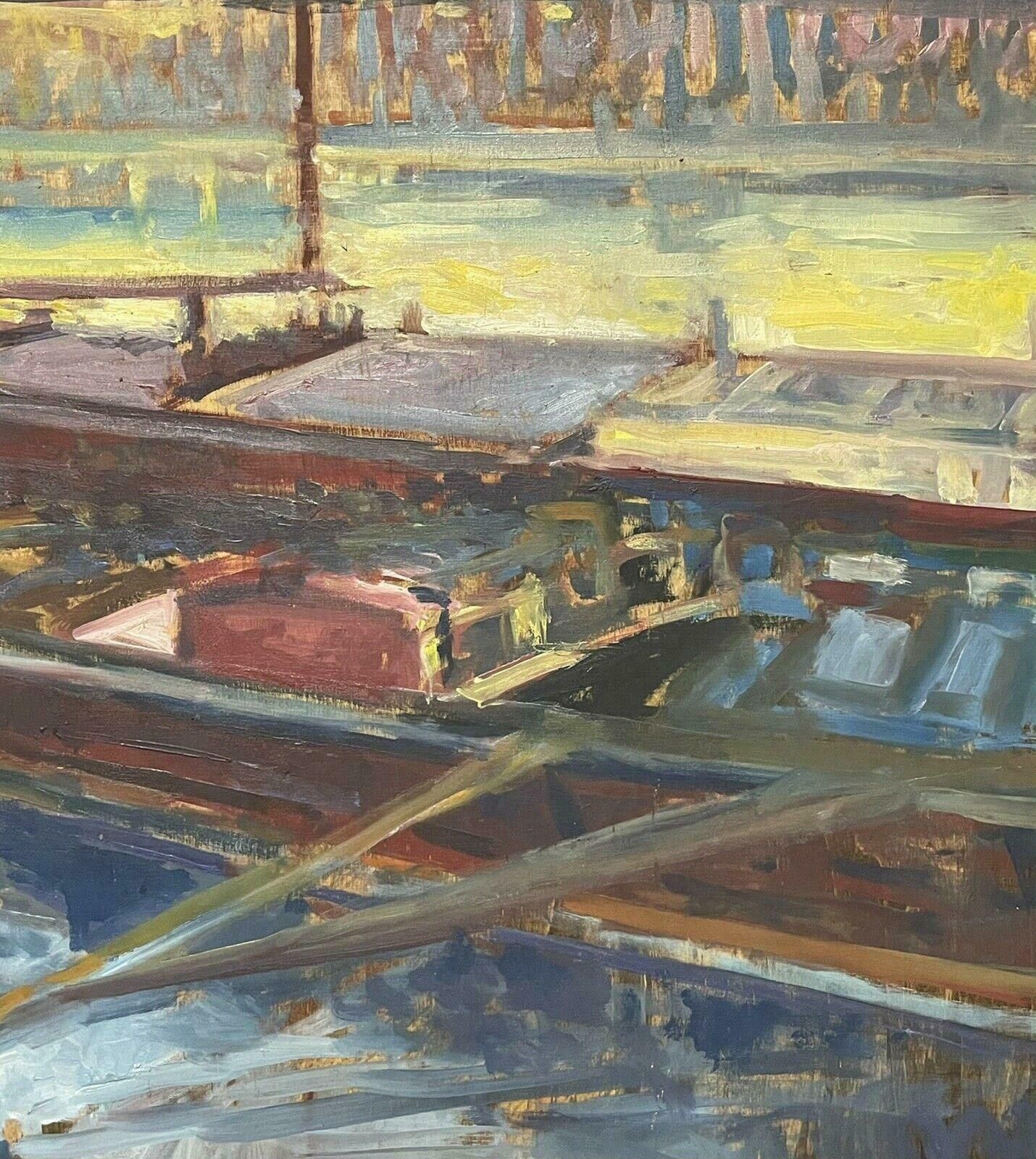 Patrice Landauerpatrice Landauer (B.1962) Huge Impressionist Oil   Flooded River Seine Paris20th Century photo vinterior