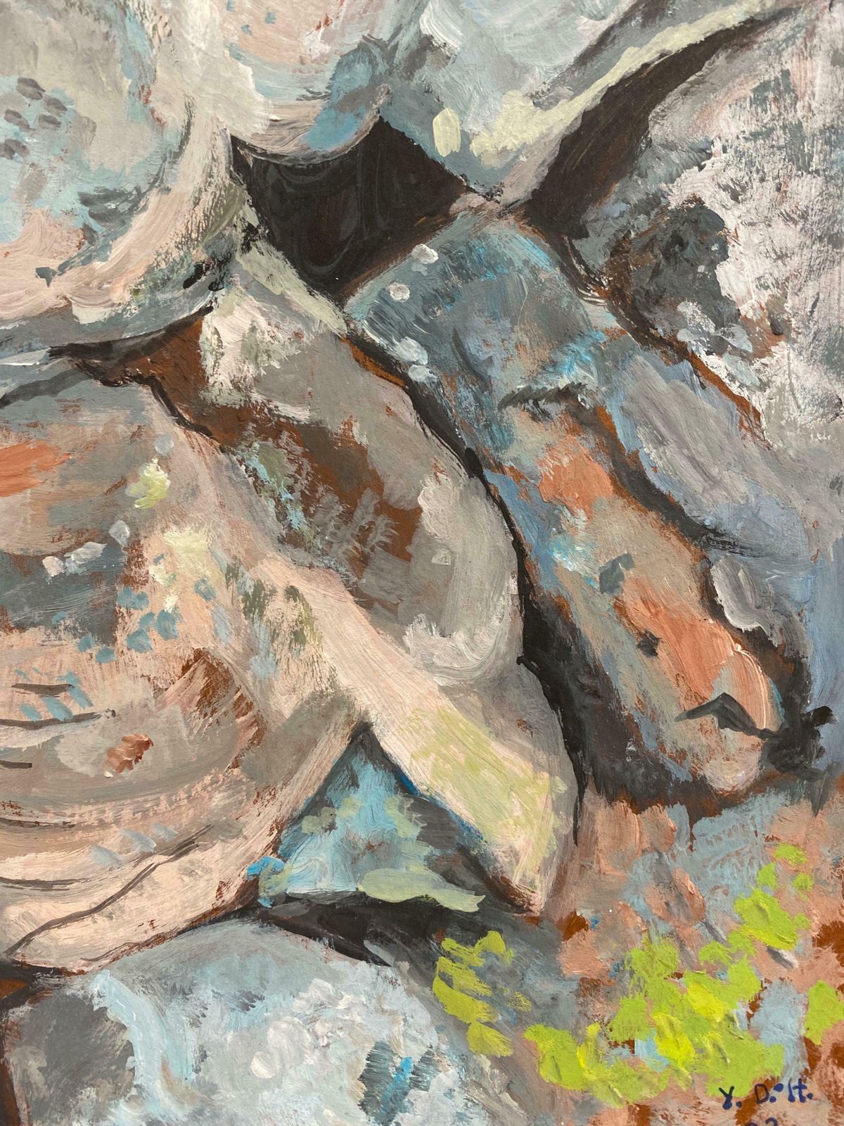 Yvette Dubois Habasquefrench Expressionist Abstract Oil Paintingc.2009 photo for sale