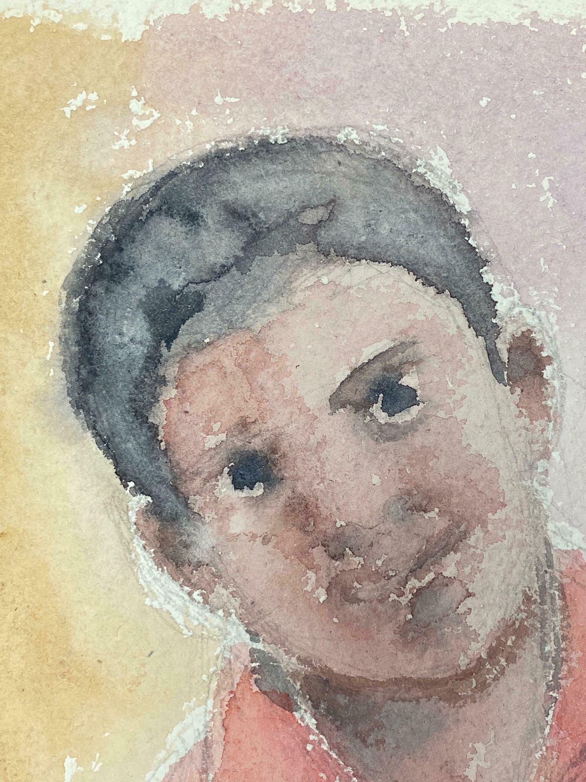 Akos Birocolourful Abstract Portrait, French Expressionist Original Paintingc.1980s photo for sale