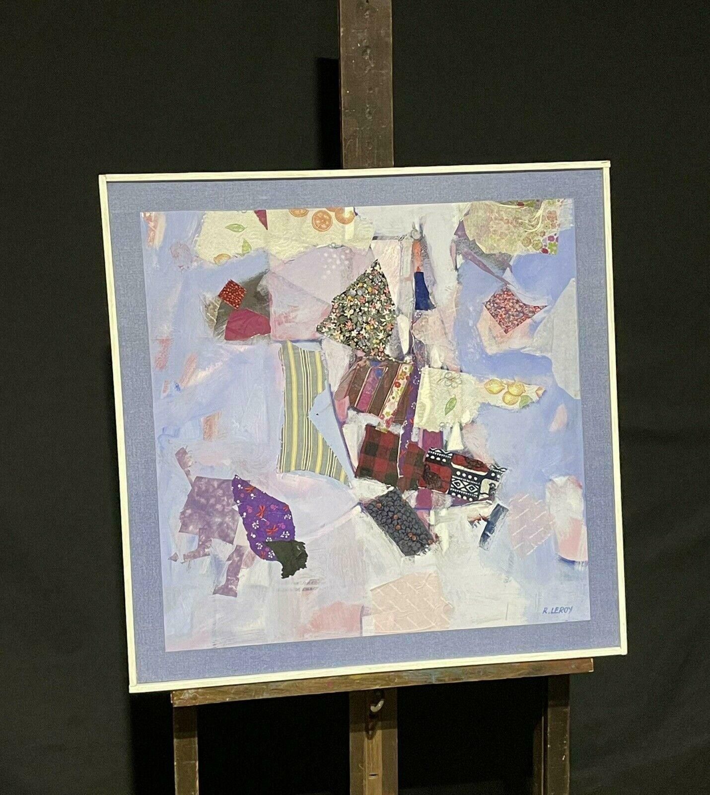 R.Leroylarge French Contemporary Abstract Cubist Painting   Rene Leroy   Framed2000's photo furniture