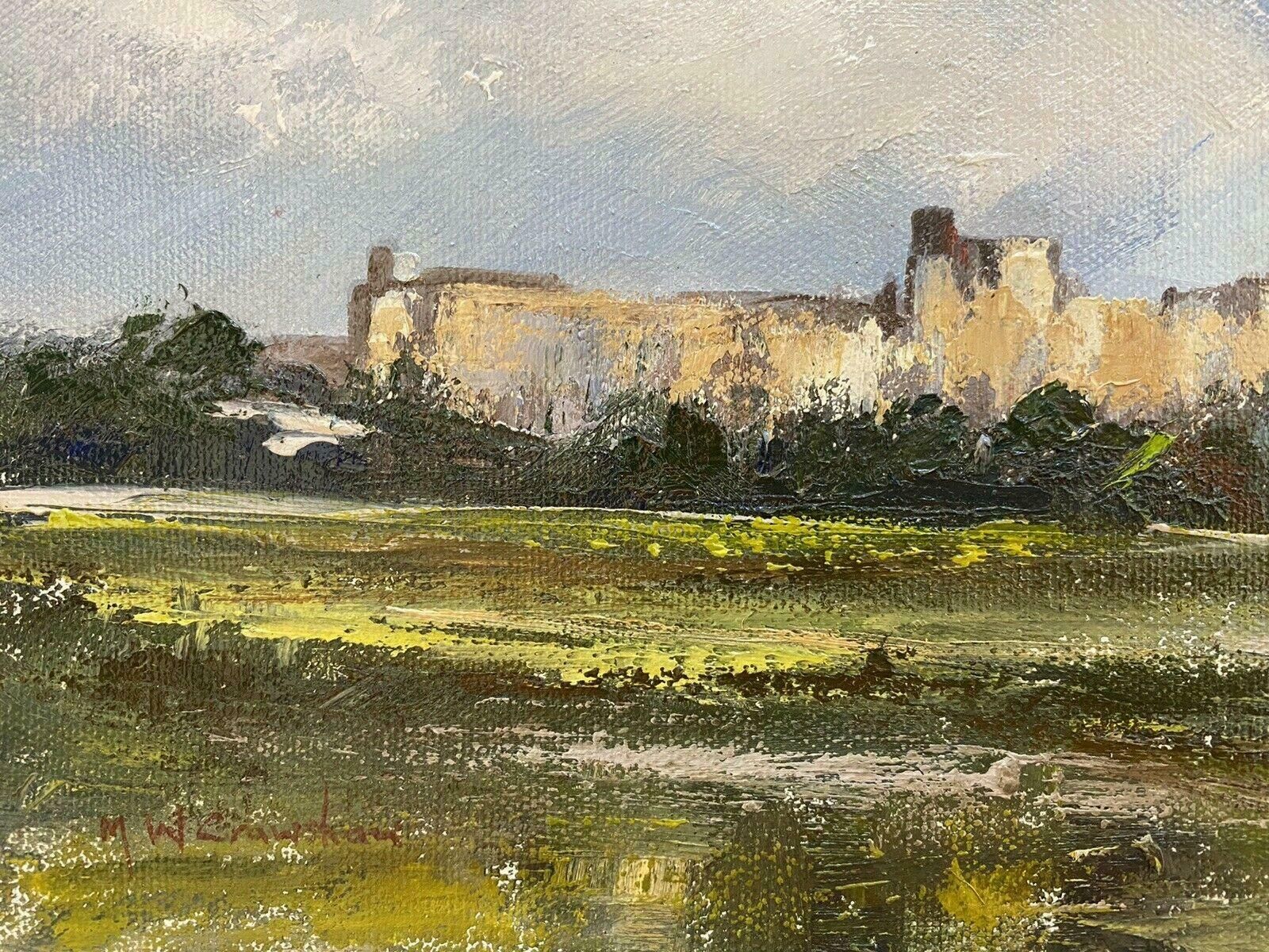 Maurice Crawshawmaurice Crawshaw (B.1947) Signed Impressionist Oil   Clouds Over Countrysidelate 20th Century photo furniture