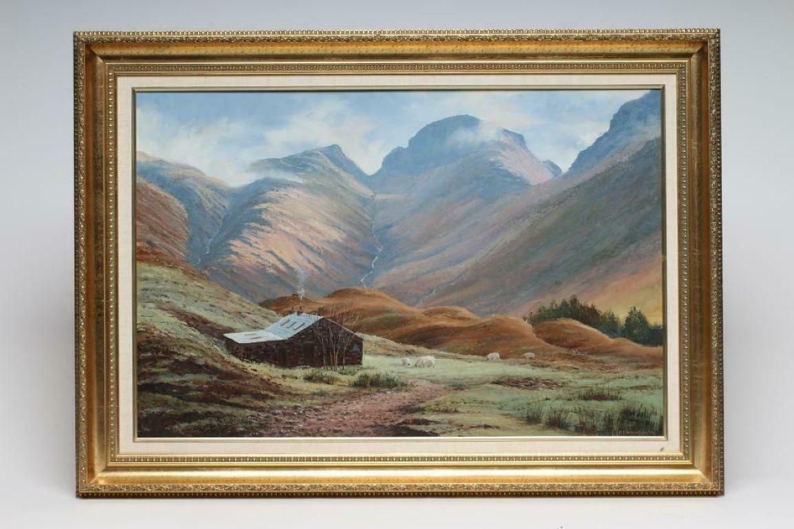 Arthur Terry Blamireslake District Cumbria Landscape Fine English Oil Painting Open Panoramic Viewc. 1995 photo furniture