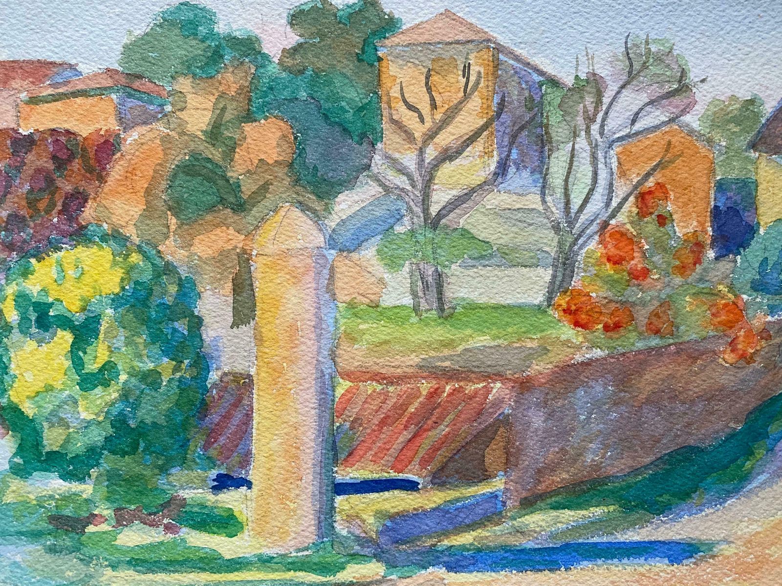 Louis Bellon1940's Provence Painting French Pathway Landscape    Post Impressionist Artistc. 1940s photo buy