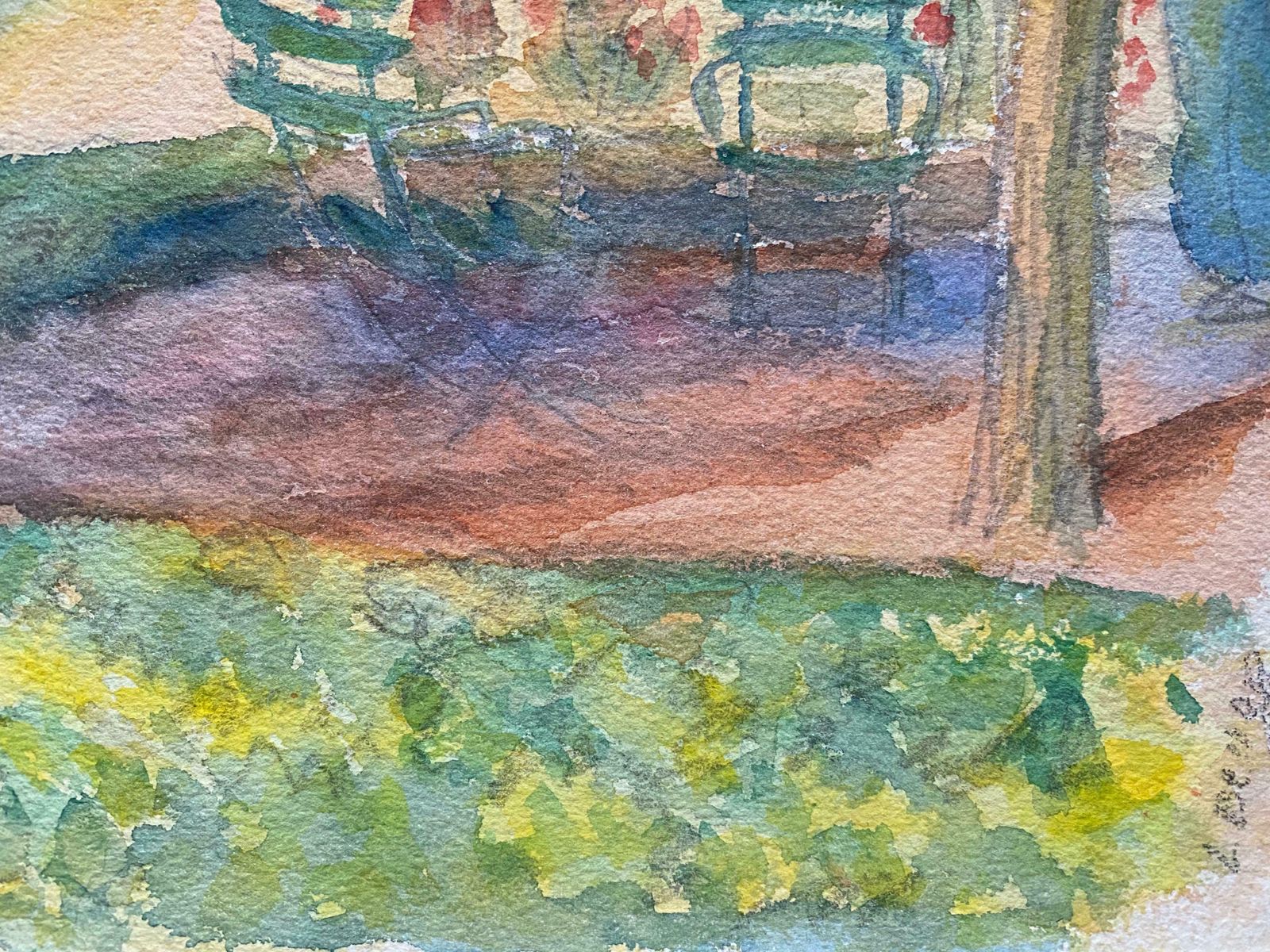 Louis Bellon1940's Provence Cottage Summer Garden Painting   Post Impressionist Artistc. 1940s photo 756.0