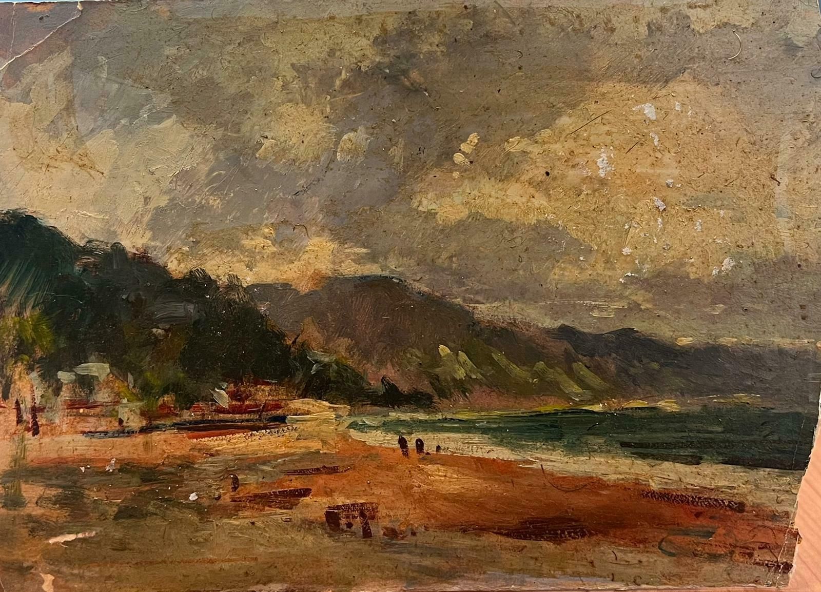 Maurice Mazeiliefrench Impressionist Oil Landscape Moody Colour Beach photo furniture