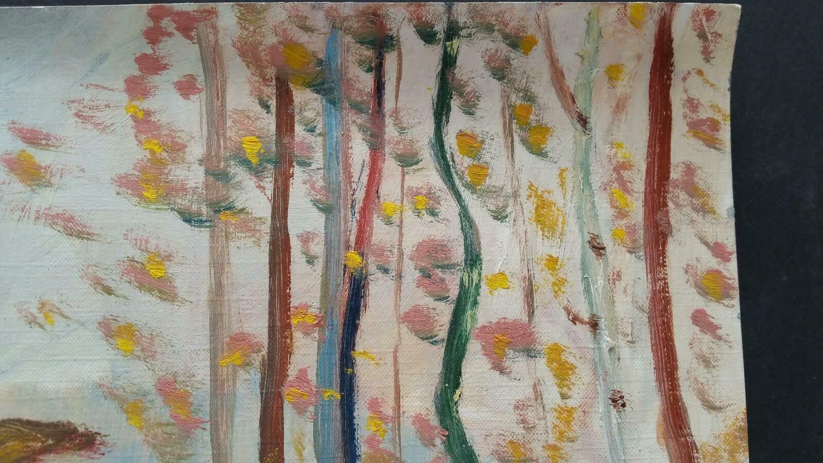 Unknown20th Century French Oil Painting A Woodland Cabinlate 20th Century photo 512.0