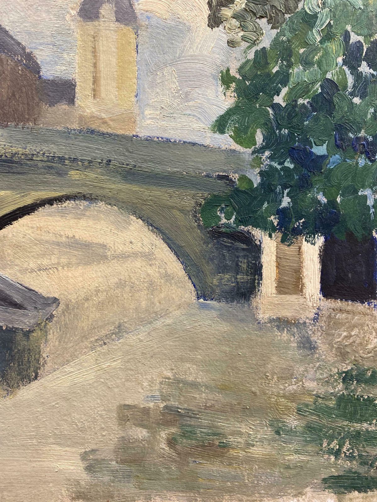 Genevieve Zondervan (1922 2013)genevieve Zondervan (1922 2013) French Post Impressionist Oil   Paris Bridgec. 1960's photo 485.0
