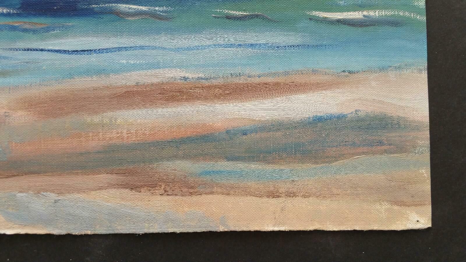 Unknown20th Century French Oil Painting A Storm Approacheslate 20th Century photo 715.0