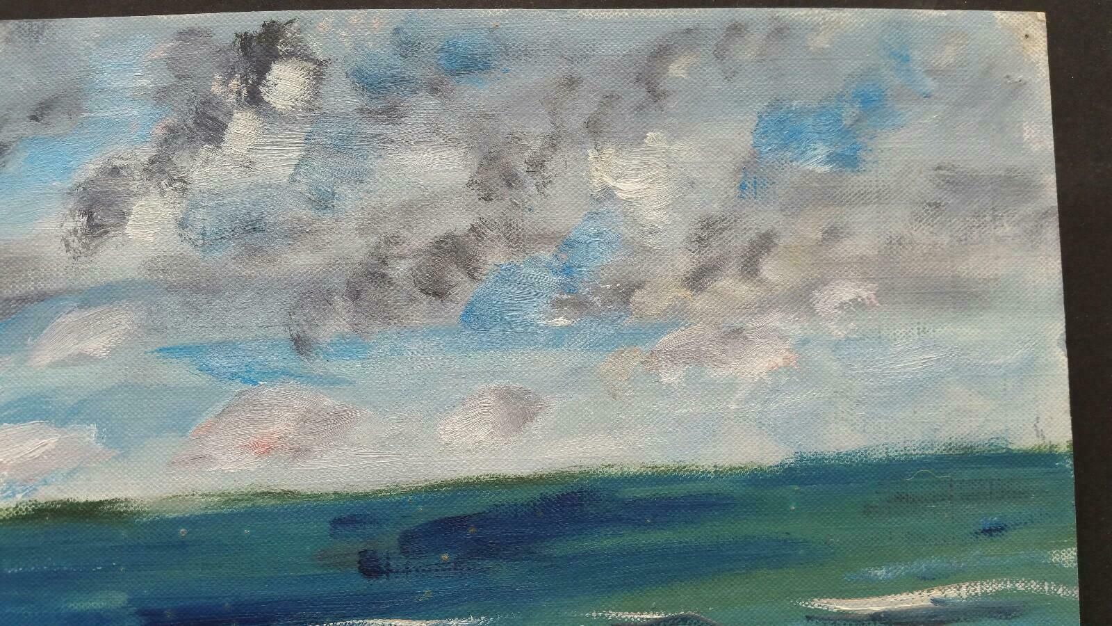 Unknown20th Century French Oil Painting A Storm Approacheslate 20th Century photo vinterior