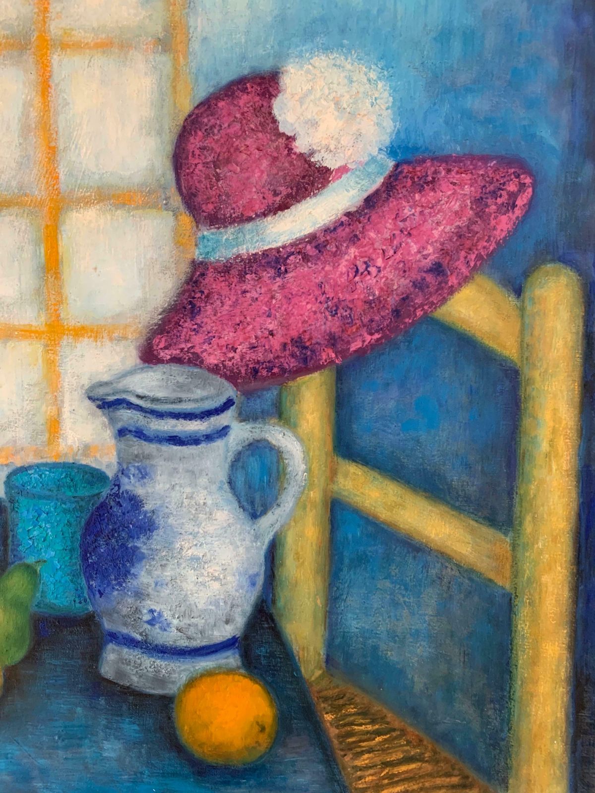 photo furniture S Lenormandbeautiful French Still Life Oil Painting Flowers Fruit & Hat Deep Colorsc.1992